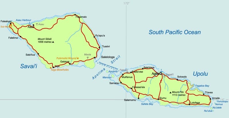 Reise nach Samoa